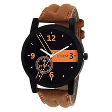 OpenDeal New Designer & Stylish Leather Belt Combo Analogue Watch For Men LR01-02 (Pack Of 2) - NEIGHBOUR JOY