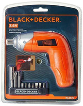 BLACK+DECKER KC3610 3.6V NiCd Cordless Screw Driver Kit (Orange, 10- Accessories included) - NEIGHBOUR JOY