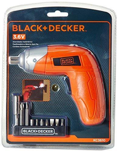 BLACK+DECKER KC3610 3.6V NiCd Cordless Screw Driver Kit (Orange, 10- Accessories included) - NEIGHBOUR JOY