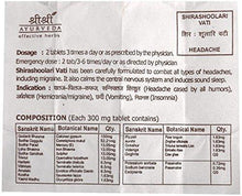 SRI SRI AYURVEDA Shirashoolari Vati - Pack of 60 tablets