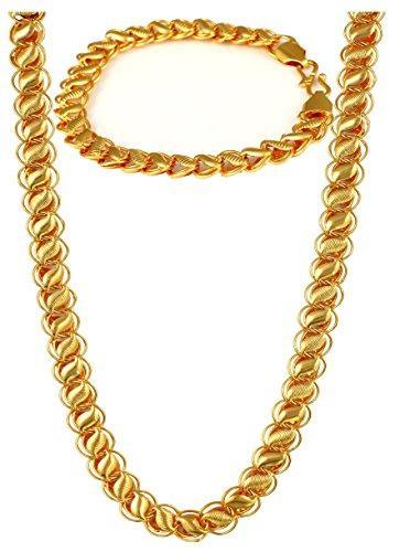 Charms Combo Of Gold Plated Bracelet & Chain For Mens & Boys - NEIGHBOUR JOY