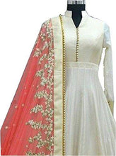 Rangrasiya Women'S Silk Salwar Suit Set (Whitemoti_Pink_Free Size) - NEIGHBOUR JOY