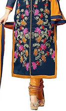 Dresses for women party wear Designer new top Dress Material Today offer buy in Low Price Sale Navy Blue Color Cotton Fabric Free Size Salwar Suit - NEIGHBOUR JOY