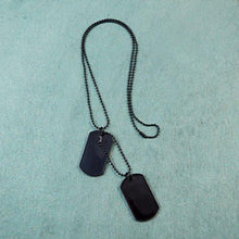 Sarah Plain Pendant Necklace/Dog Tag For Men - Black - NEIGHBOUR JOY
