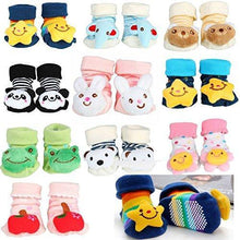 Adriel-Newborn Infant Baby Girl/Boy Booties Multicolor (Color & Design May Vary)- Set Of 2 Pair - NEIGHBOUR JOY
