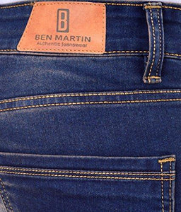 Ben Martin Men'S Denim Jeans (Bmw7-Jj-3-Brown_34-01_Dark Blue With Brown Tint_34) - NEIGHBOUR JOY