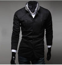 2015 New Arrival High Quality Fashion Men Suit Brand Blazer Men Casual Slim Clothing Suit Stand Collar Top Selling 3 Color - NEIGHBOUR JOY